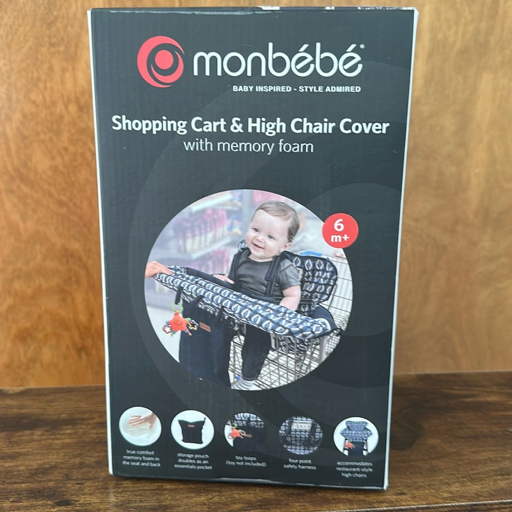 BRAND NEW Memory Foam Shopping Cart and High Chair Cover for Baby